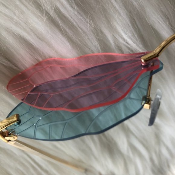 LA Express Rimless Winged Sunglasses - Picture 8 of 9